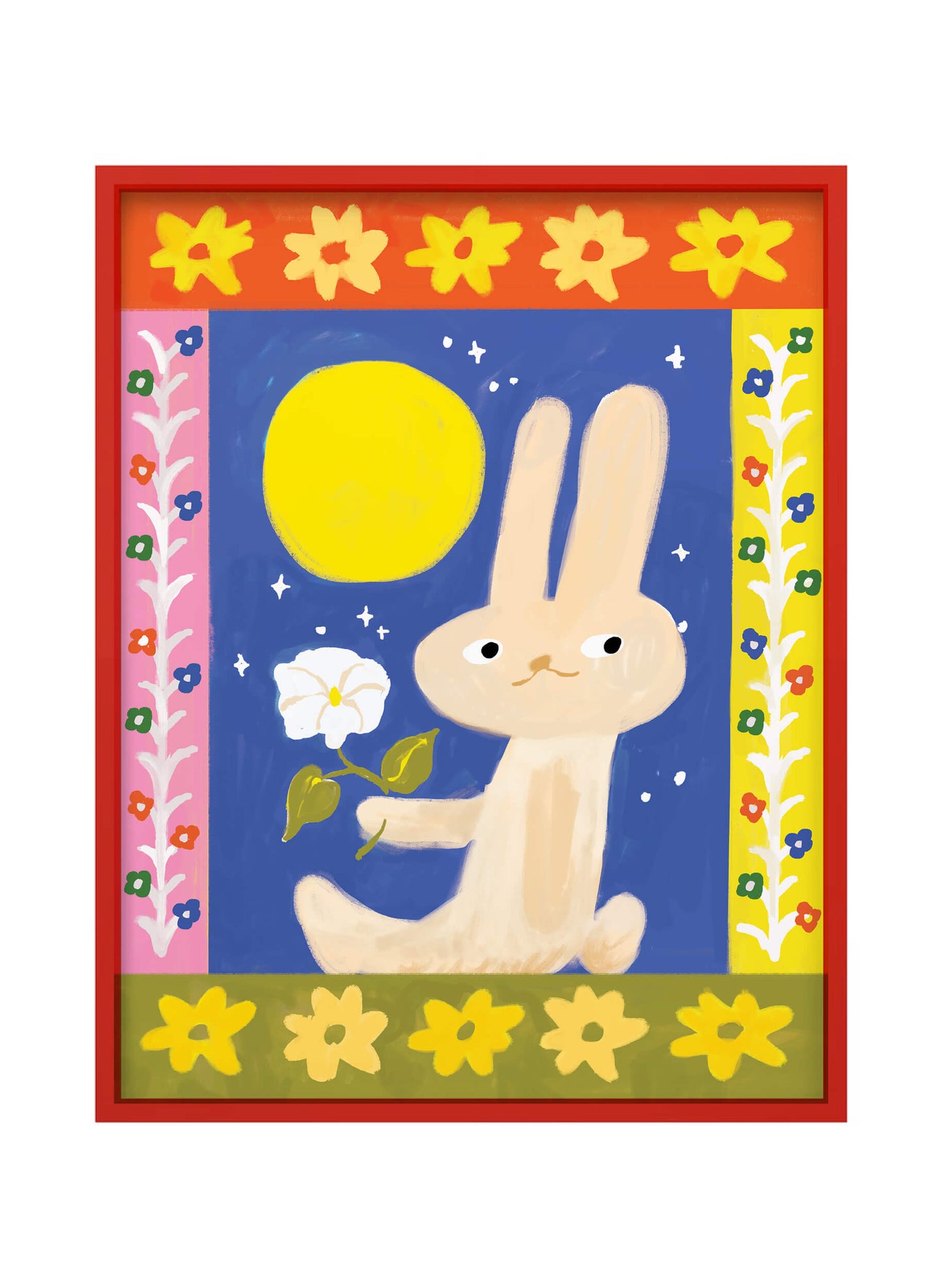 Moon Bunny Art Print