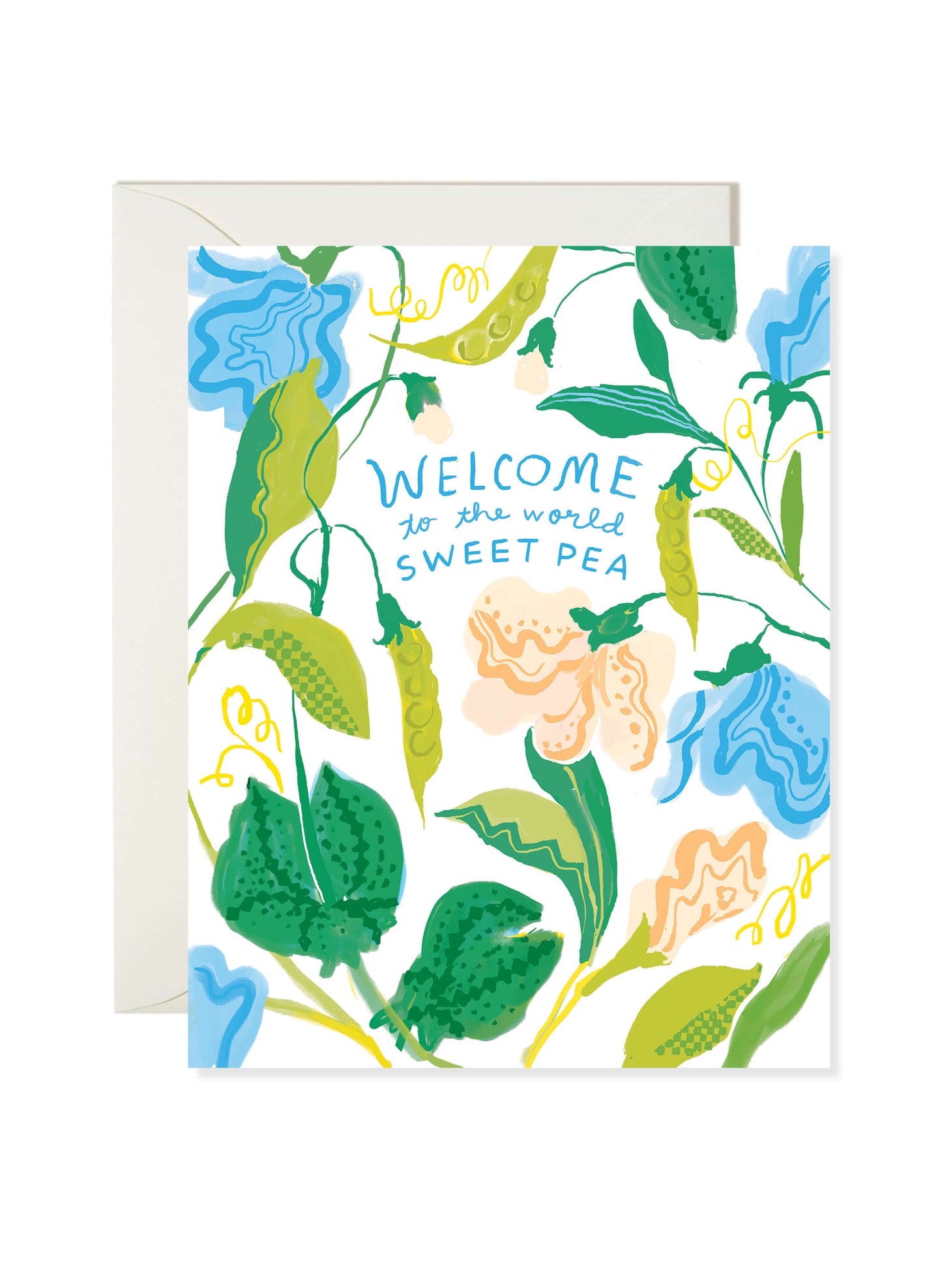 Sweet Pea Baby Card