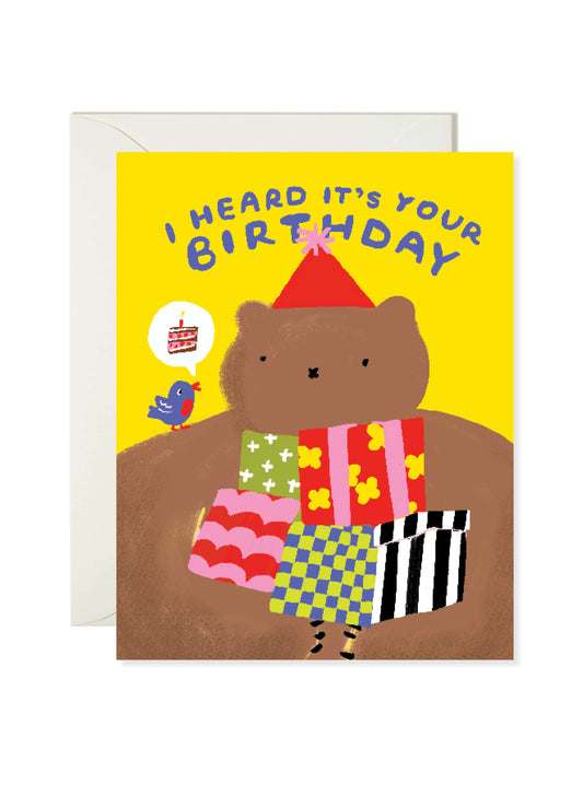 Birdie Bear Birthday Card