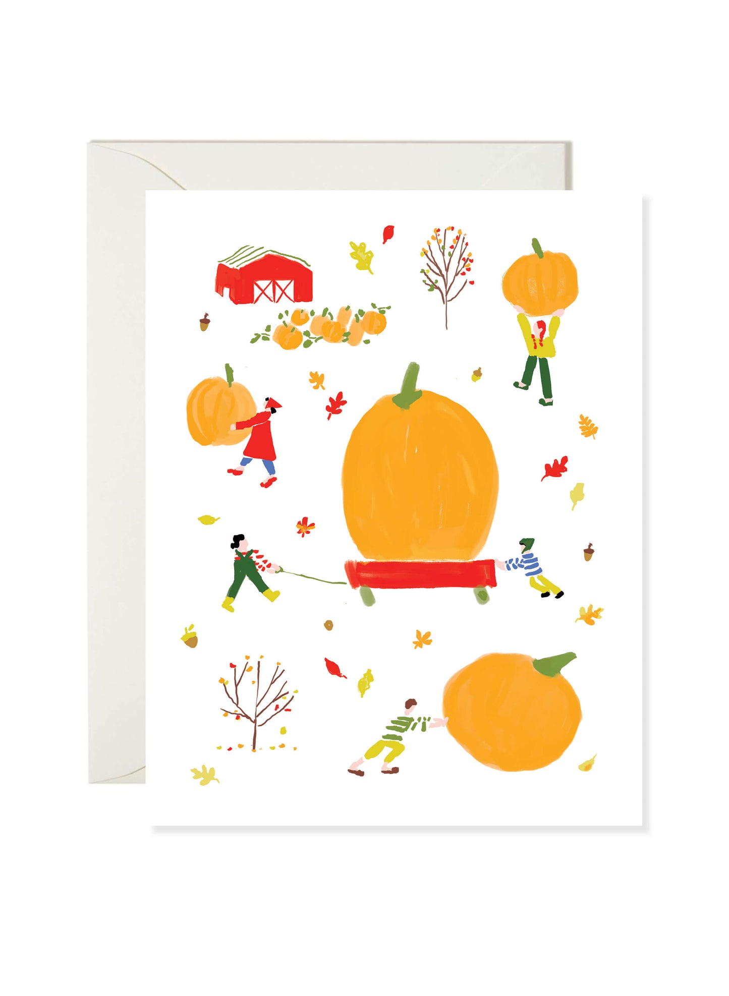 Pumpkin Wagon Seasonal Card
