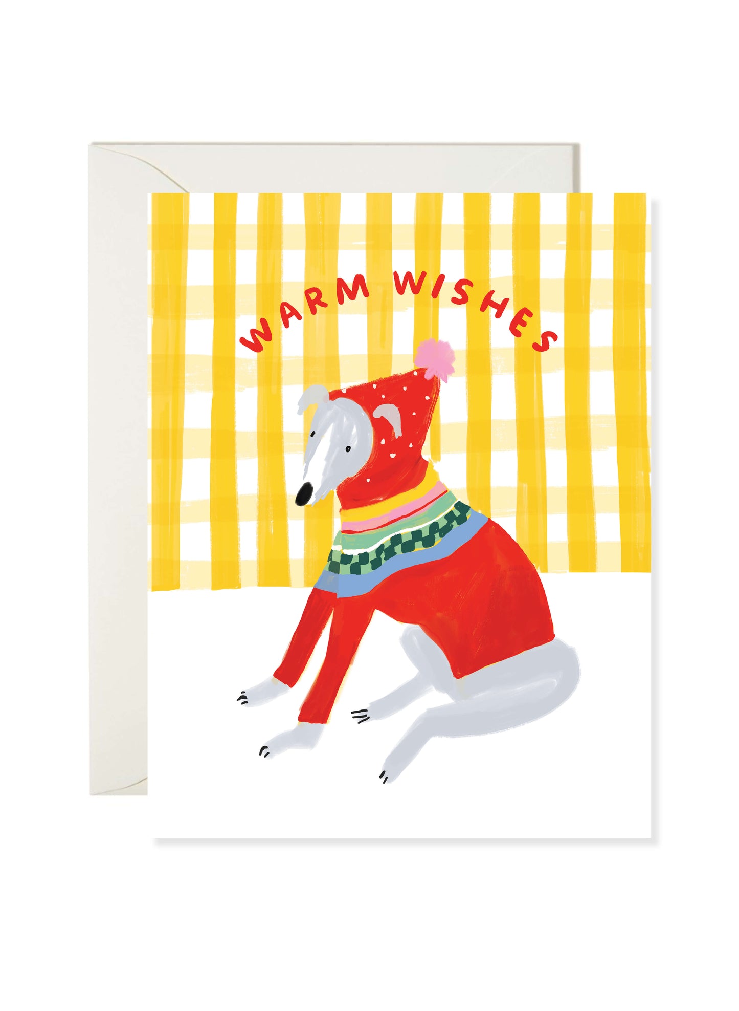 Warm Whippet Christmas Card