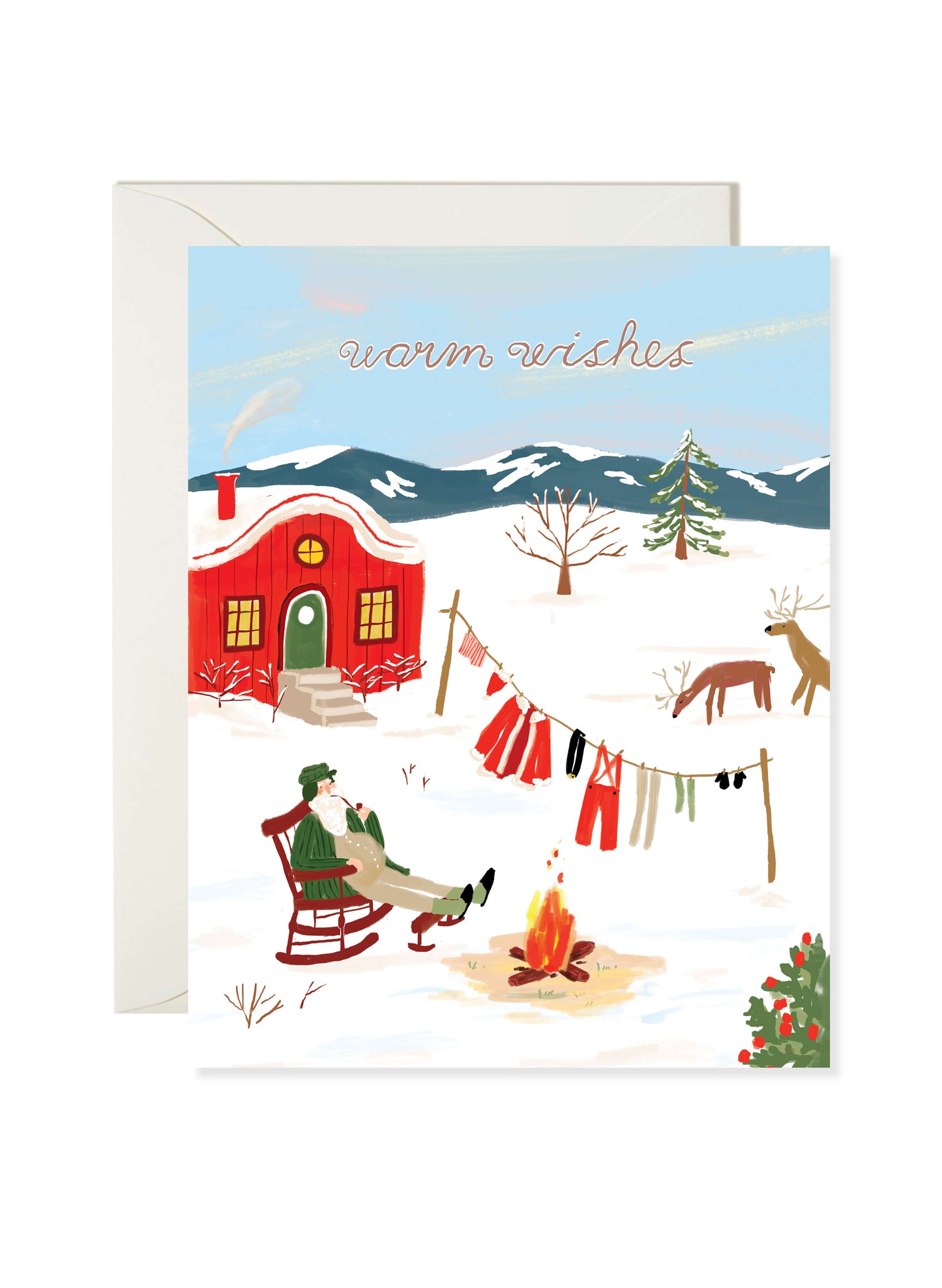 Santa's Hideout Christmas Card