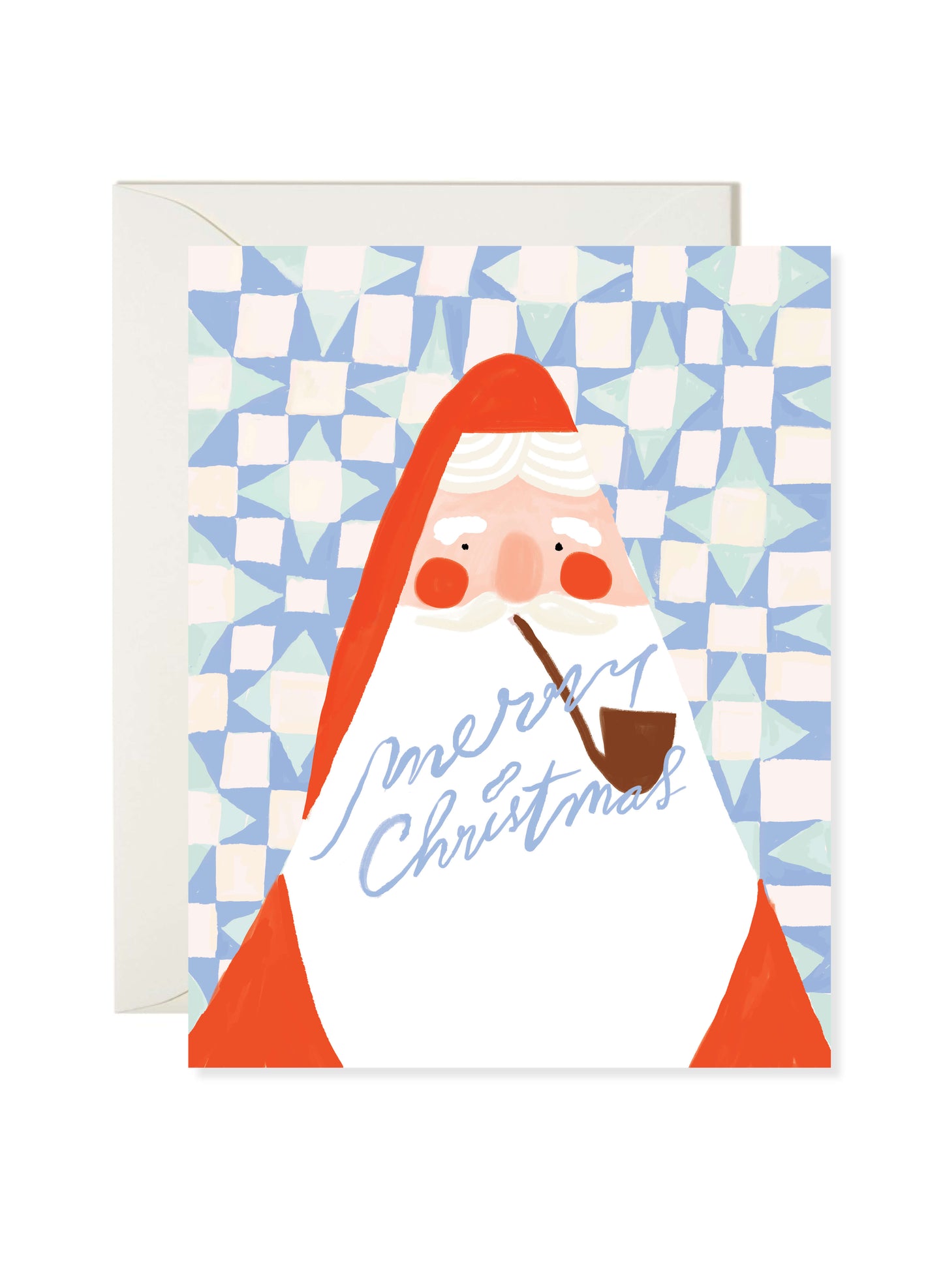 Santa Pipe Christmas Card