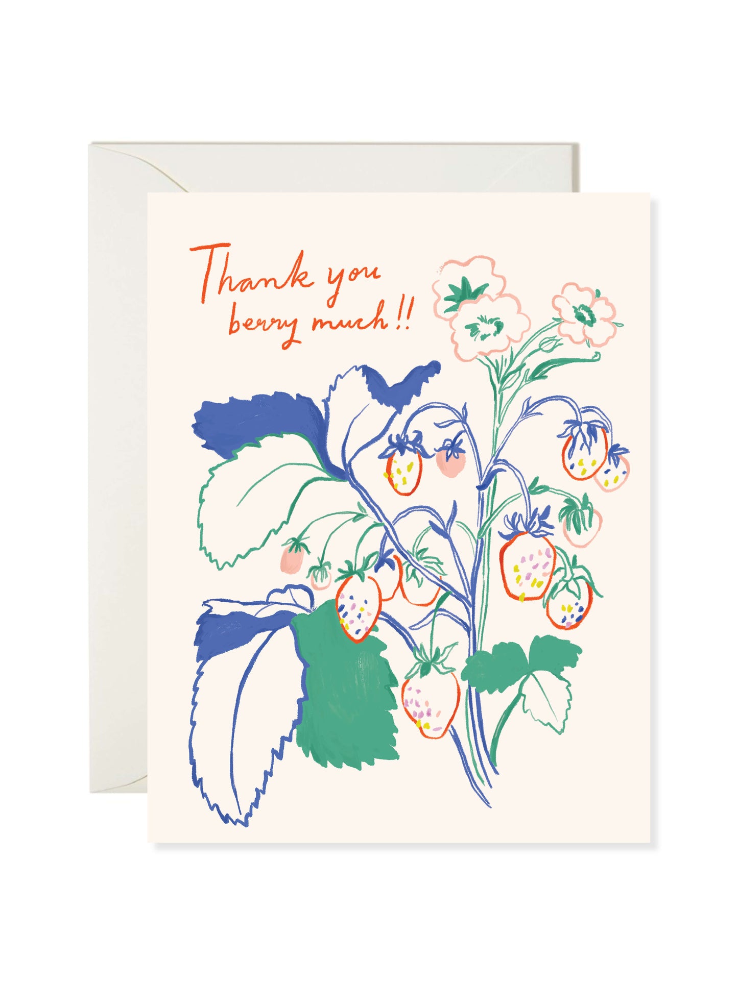 Strawberries Thank You Card