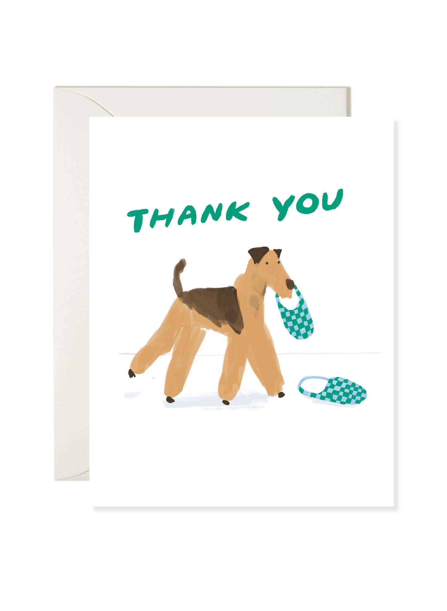 Dog Slipper Thank You Card