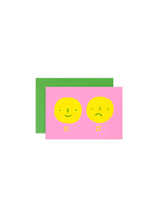 Smiley Face Sad Face | Mini Note Card