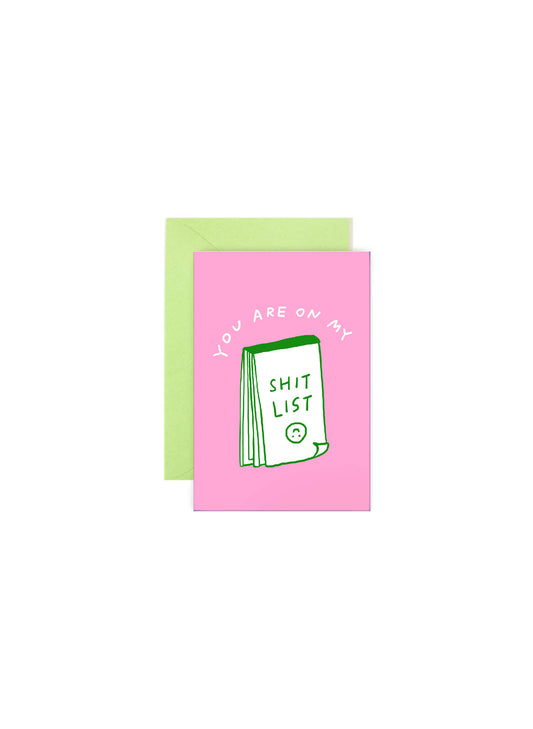 Shit List  | Mini Note Card