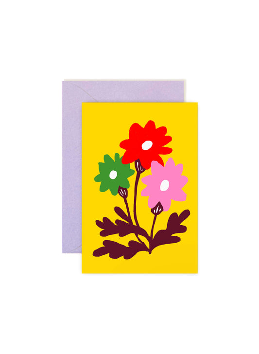 Garden Pop Flowers | Mini Note Card