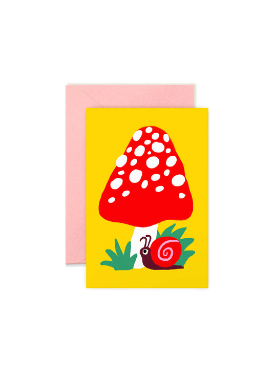 Mushroom & Snail | Mini Note Card