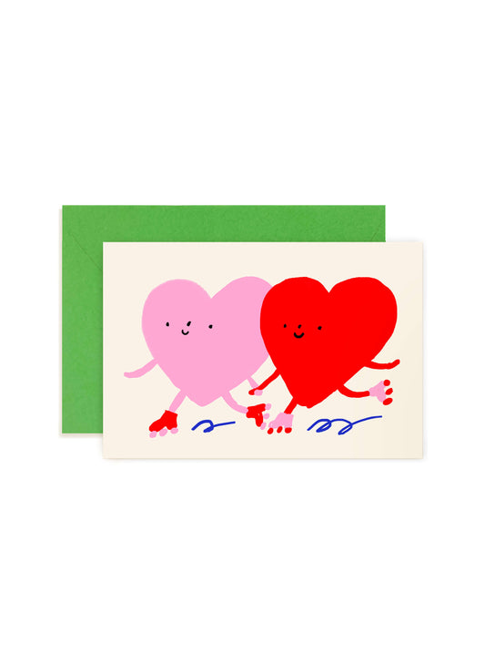 Skating Hearts  | Mini Note Card
