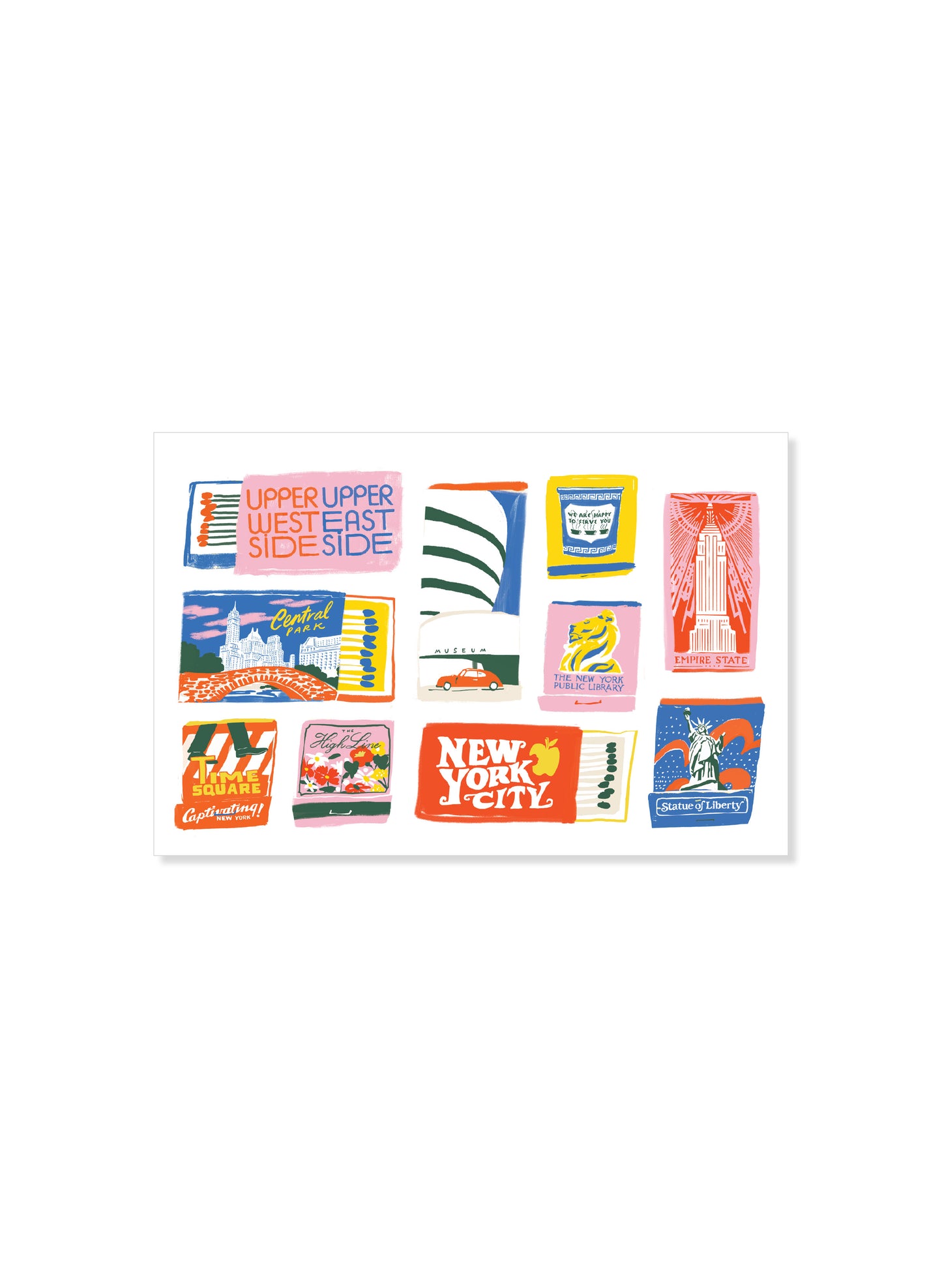 New York City Matchbook Postcard