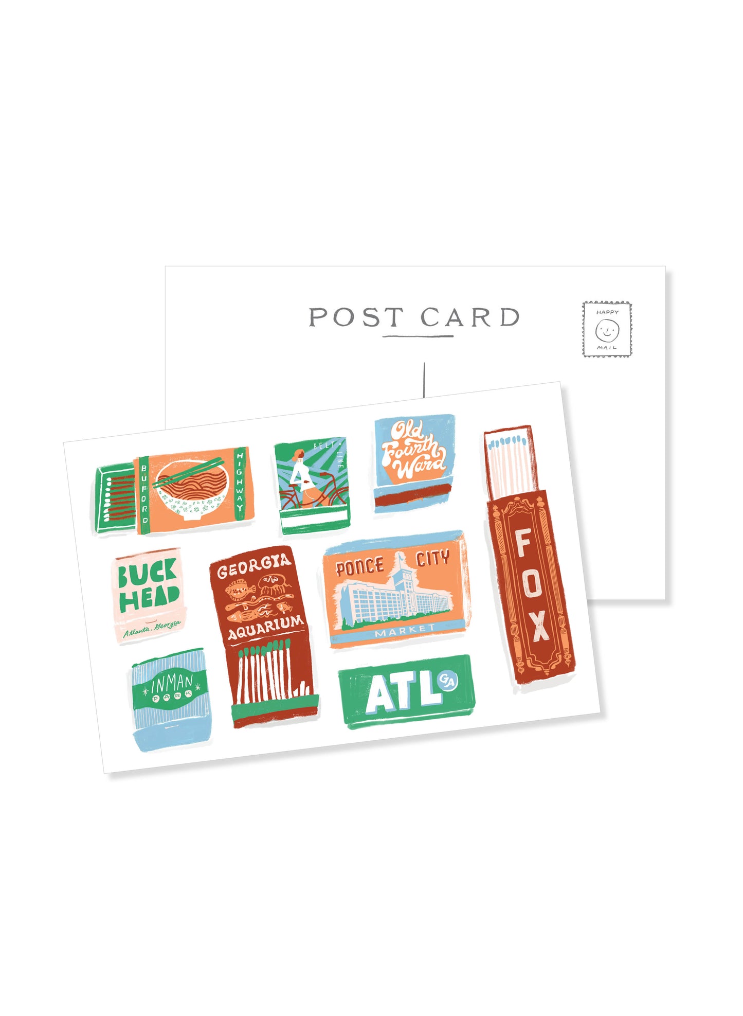 Atlanta Matchbook Postcard