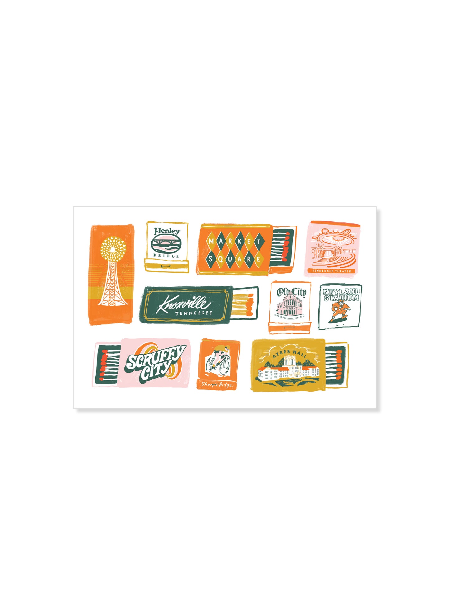 Knoxville Matchbook Postcard