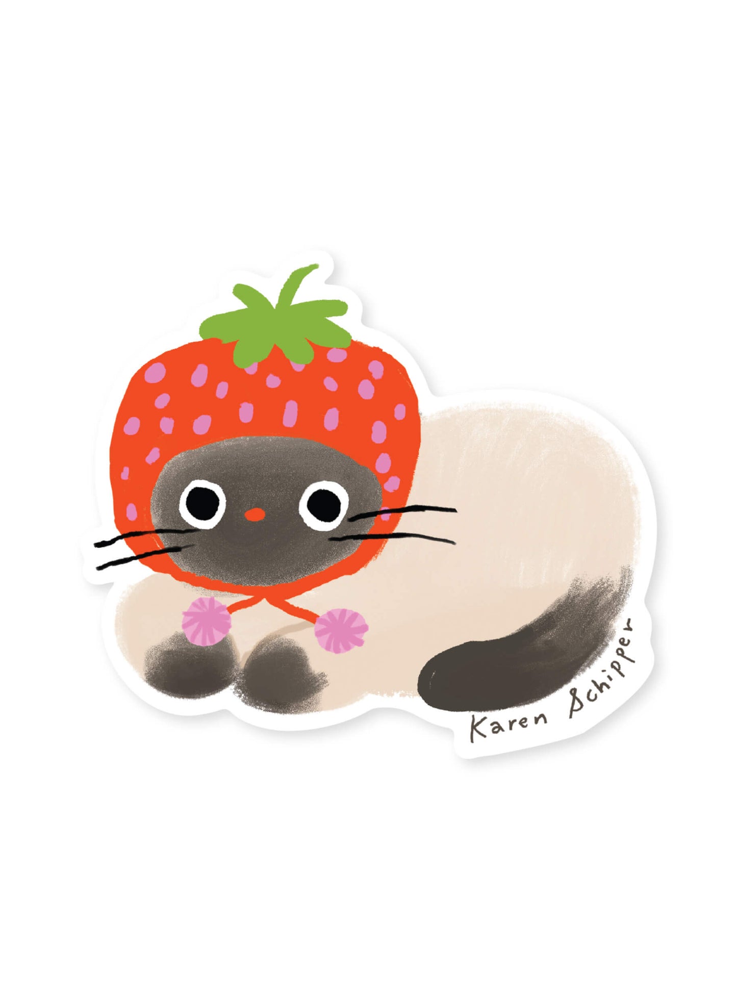 Strawberry Cat Sticker