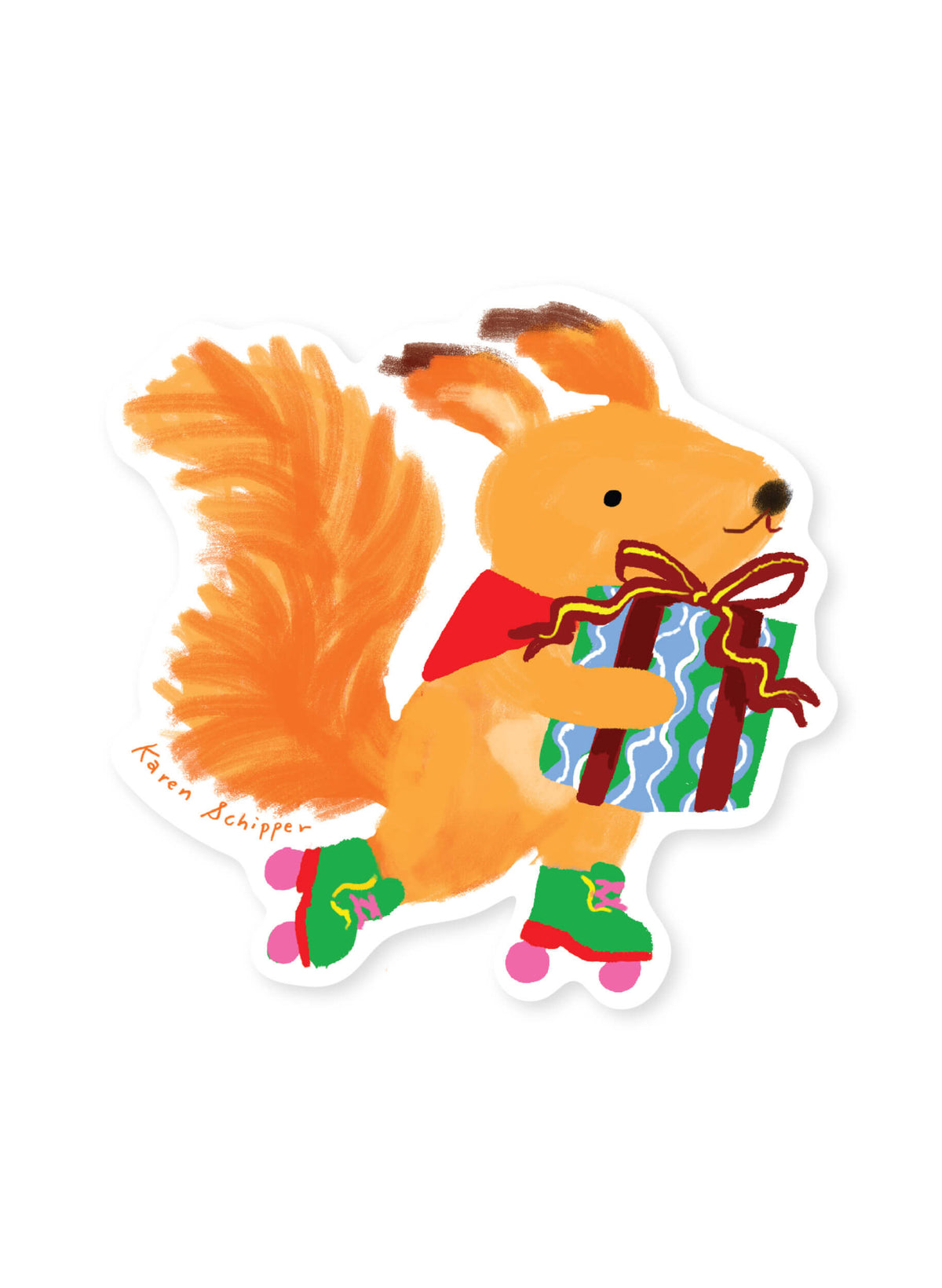 Squirrel Gift Sticker