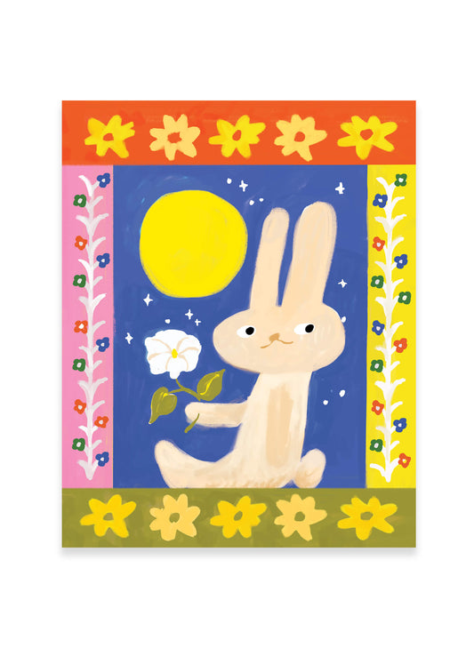 Moon Bunny Art Print
