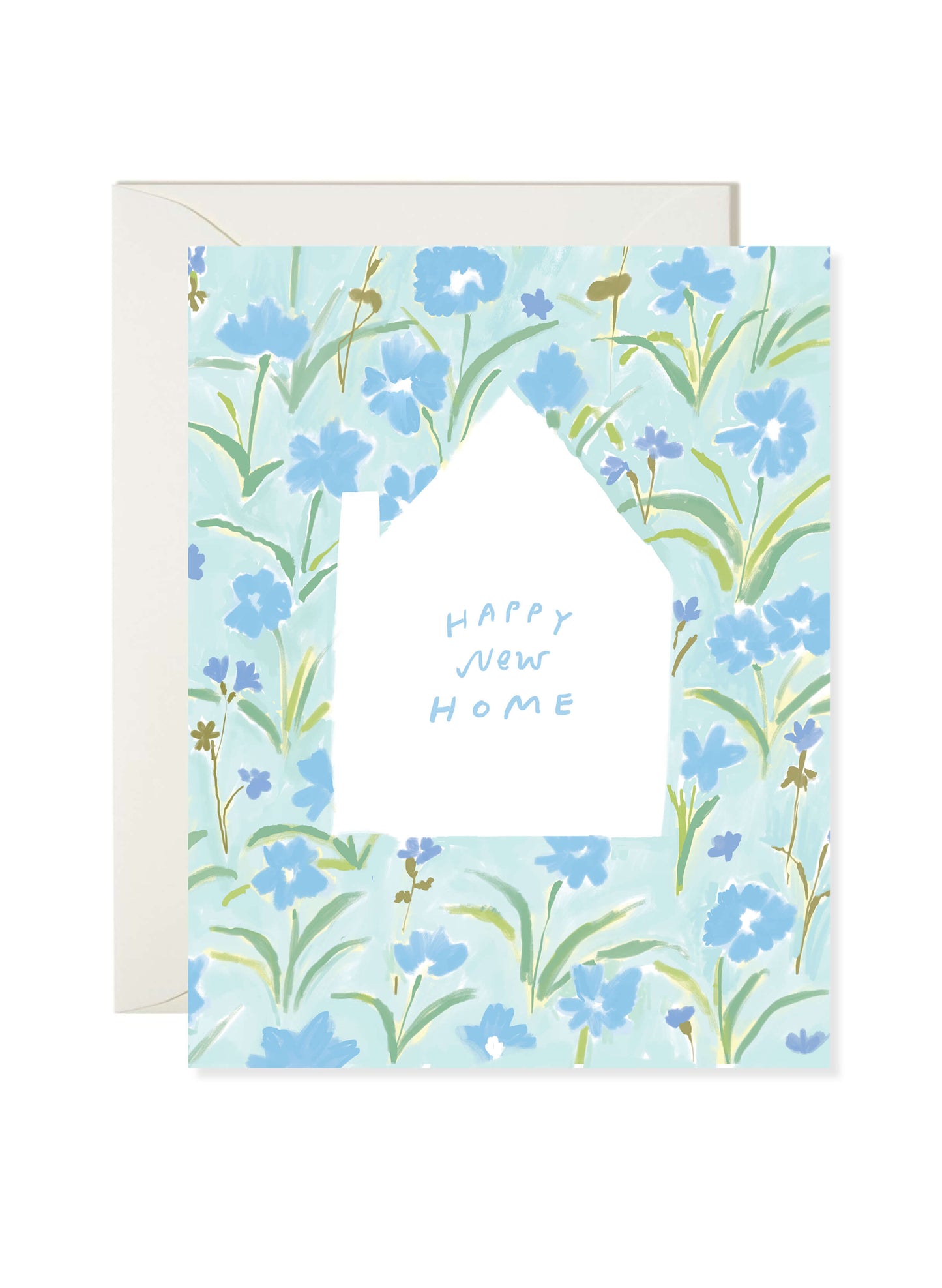 Home in Florals New Home Card