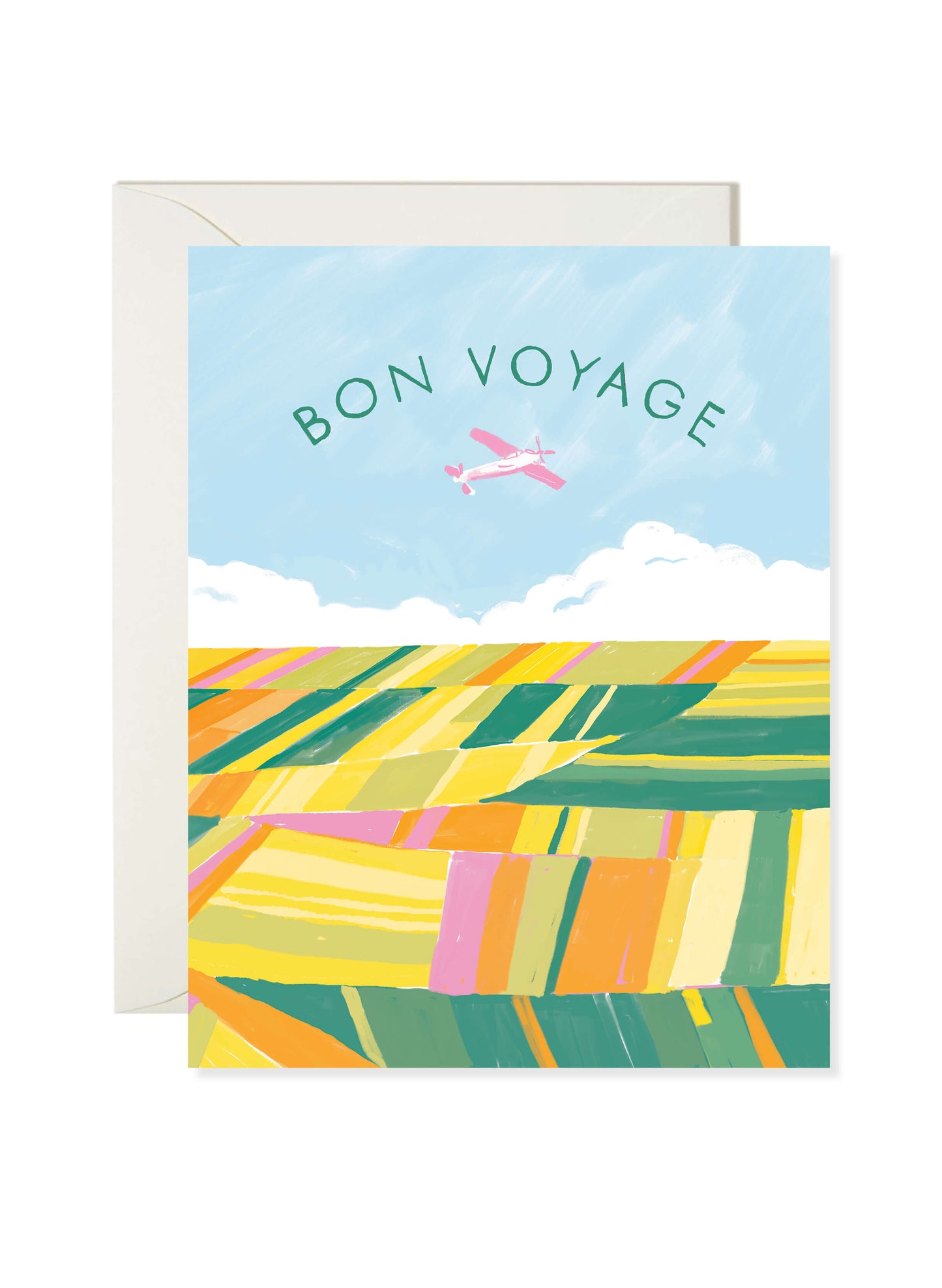 Bon Voyage Fields Greeting Card