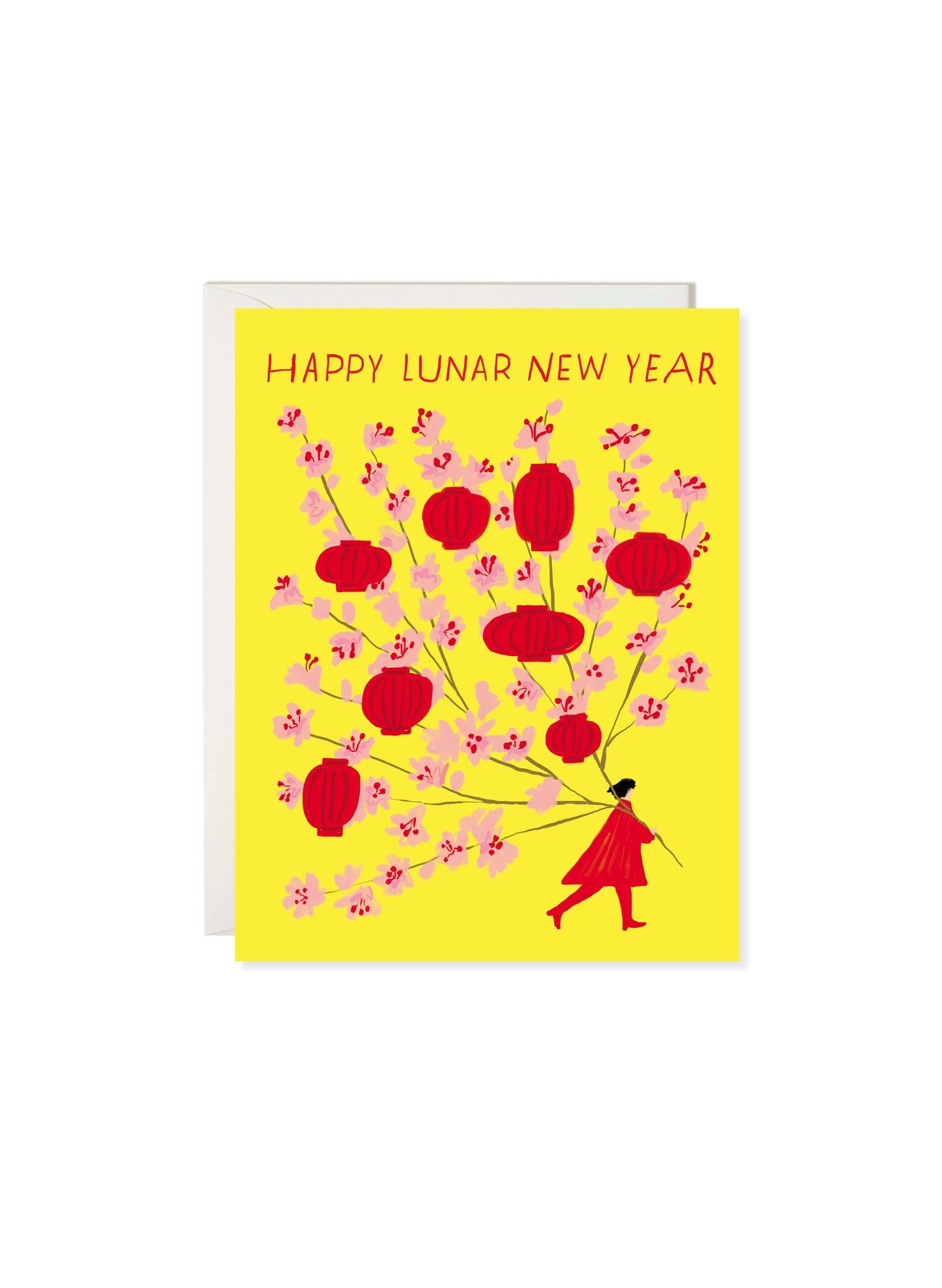 Lantern Blossoms New Year Card