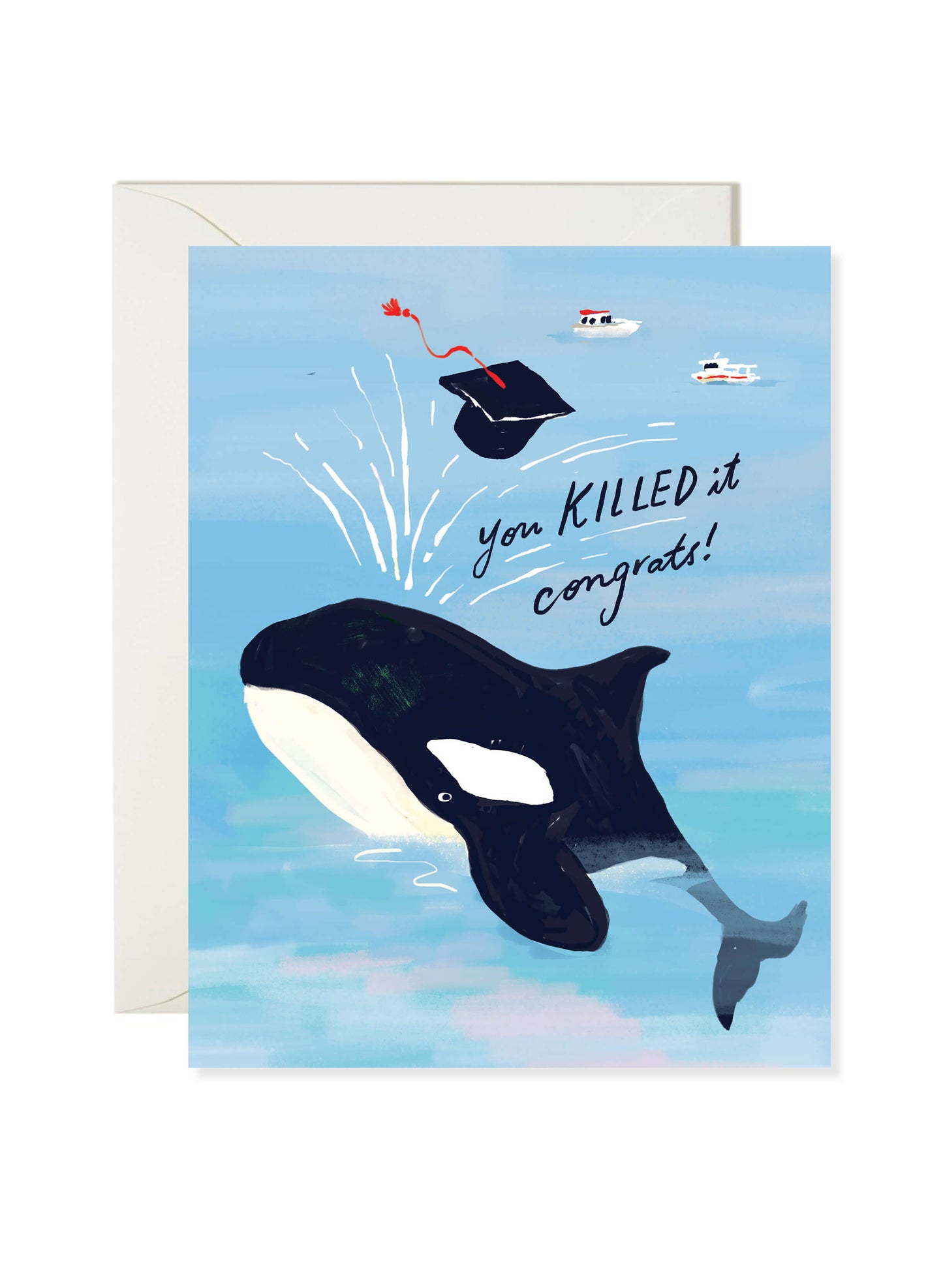 Killer Whale Graduation Card