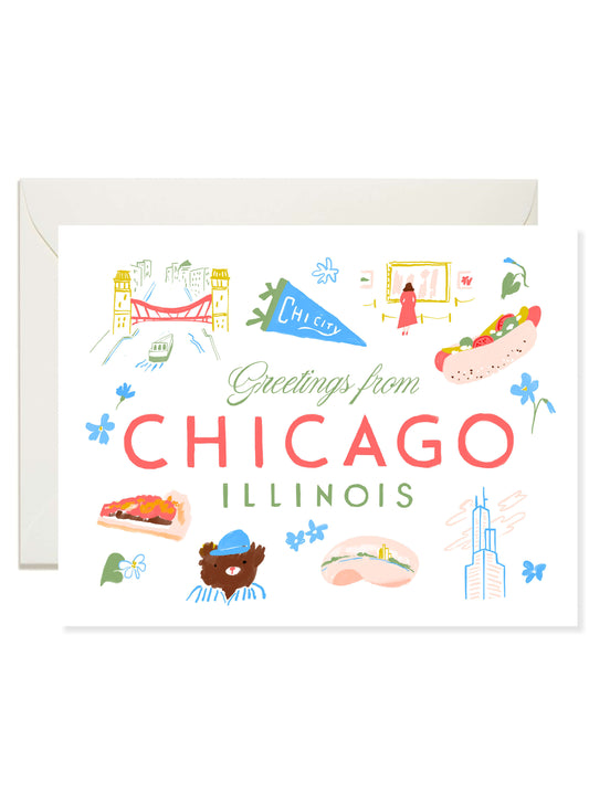 Greetings from Chicago Card