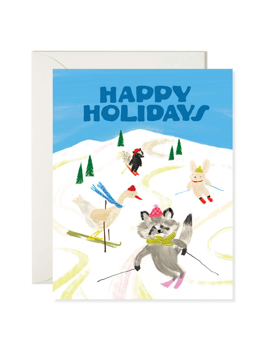 Woodland Ski Slope Card