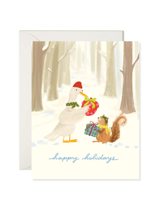 Woodland Gift Exchange Card