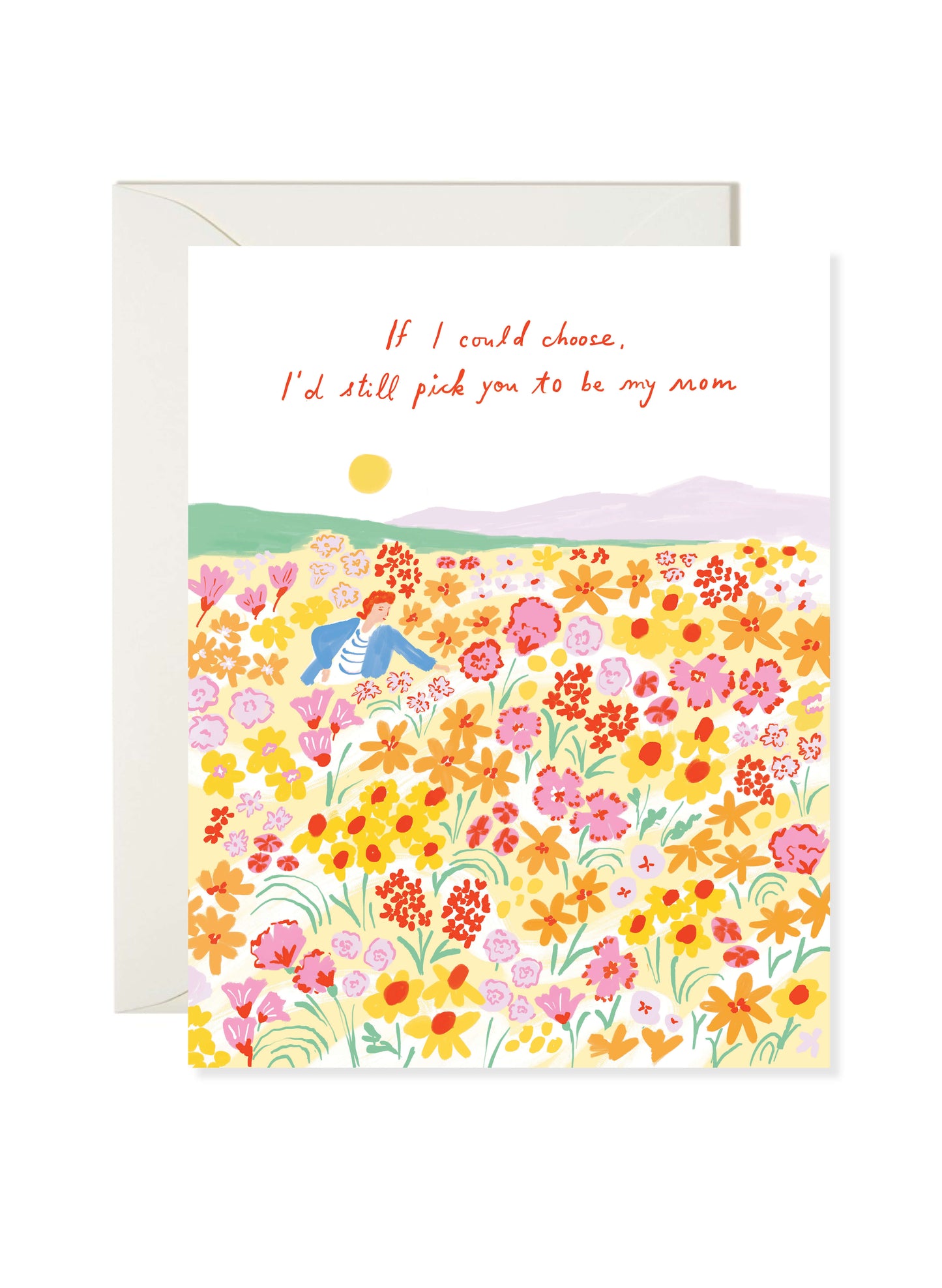 Picking Flowers Mom Card