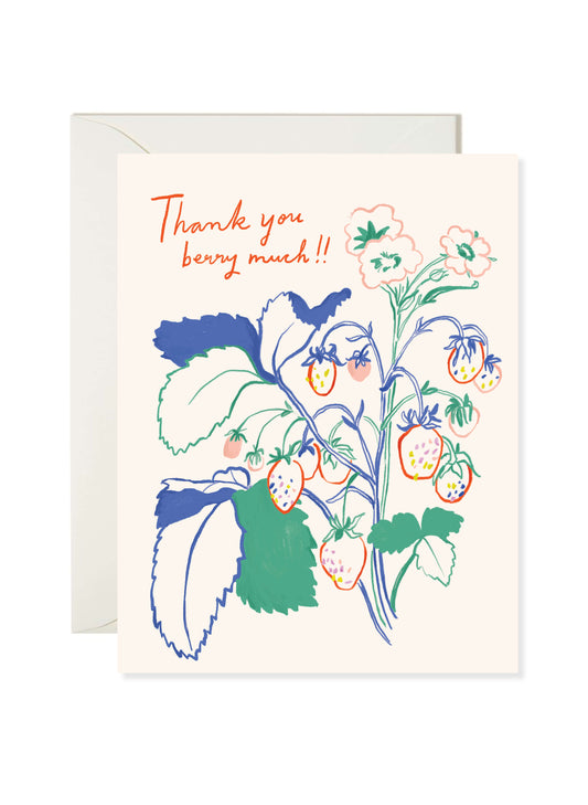 Strawberries Thank You Card