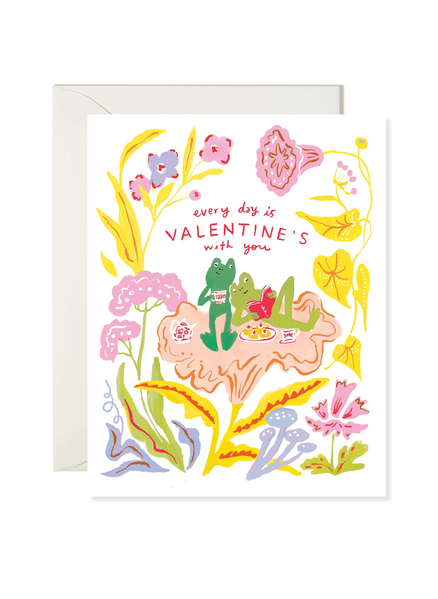 Frog Picnic Valentine Card