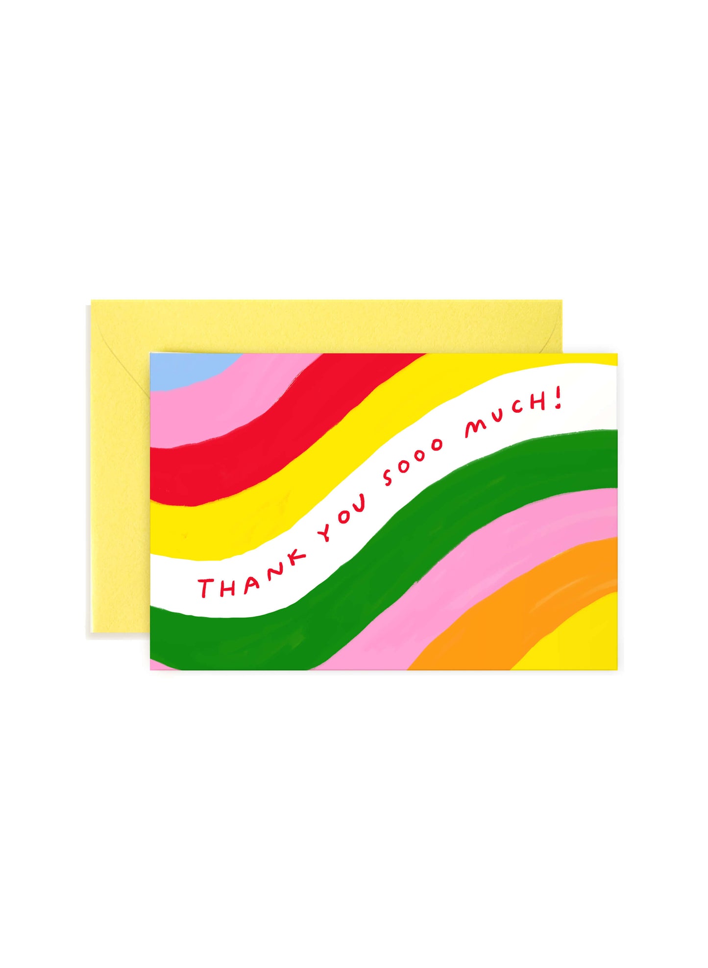 Rainbow Waves Thank You | Mini Note Card