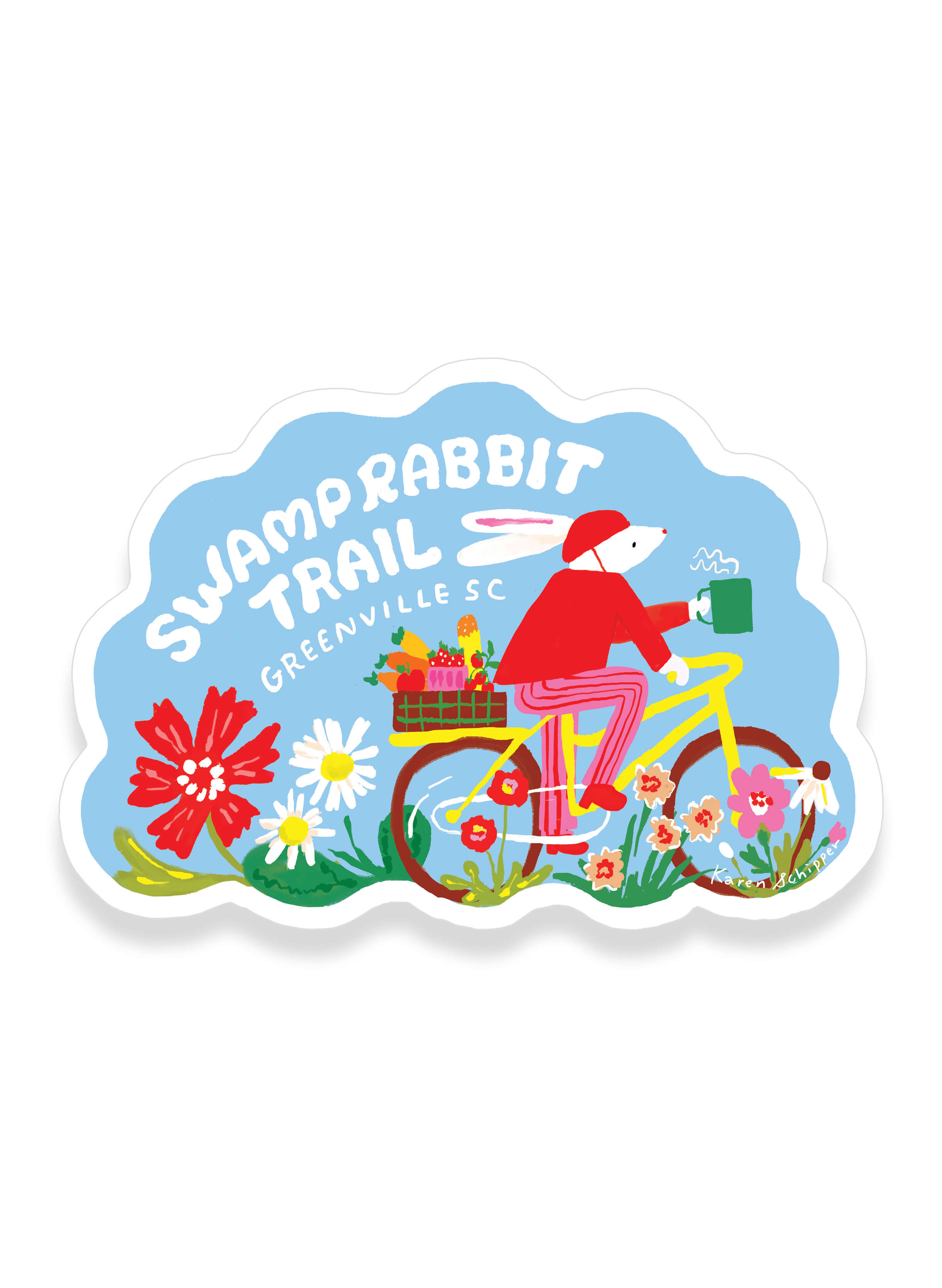 Swamp Rabbit Sticker for Laptop/Water Bottles – Karen Schipper
