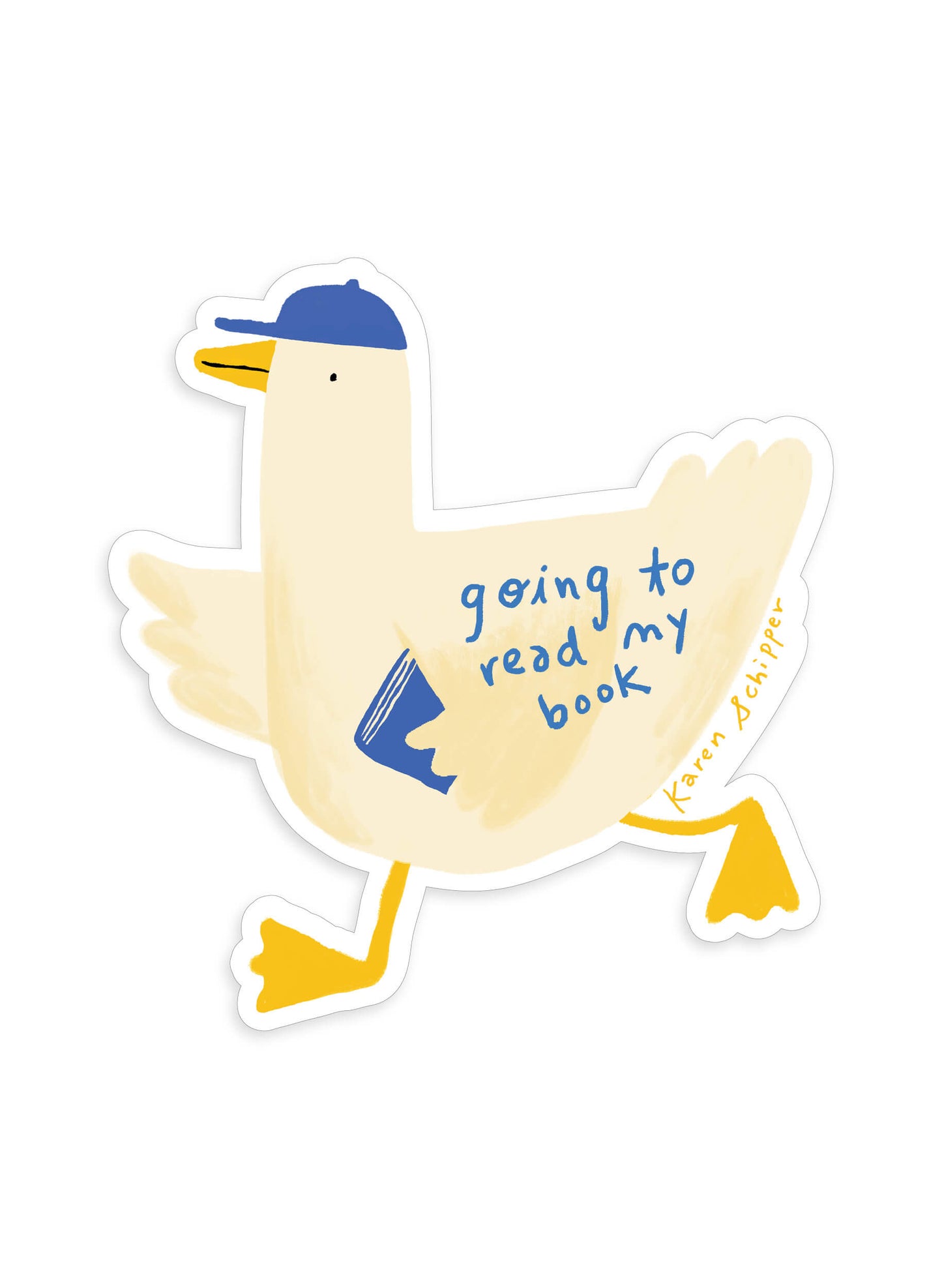 Reading Duck Sticker