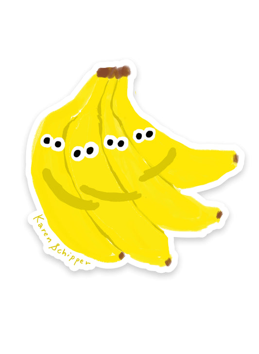 Banana Group Hug Sticker
