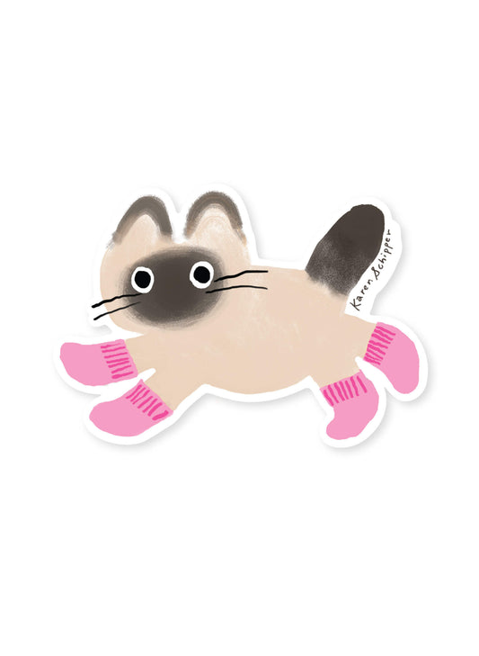 Cat Socks Sticker