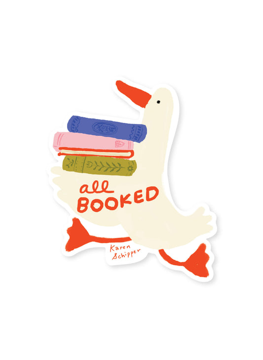 All Booked Duck Sticker