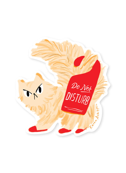 Do not Disturb Cat Sticker