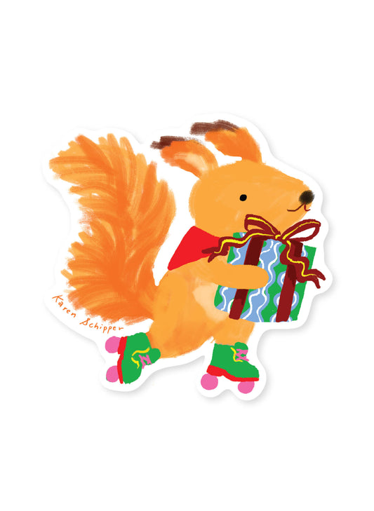 Squirrel Gift Sticker
